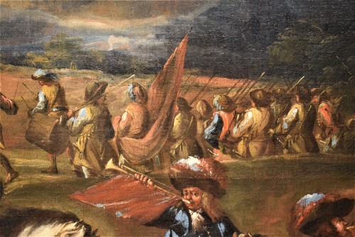 Antiquités - &quot;Battlefield&quot; - Attributed to Antonio Calza (Verona 1653 - 1725) 